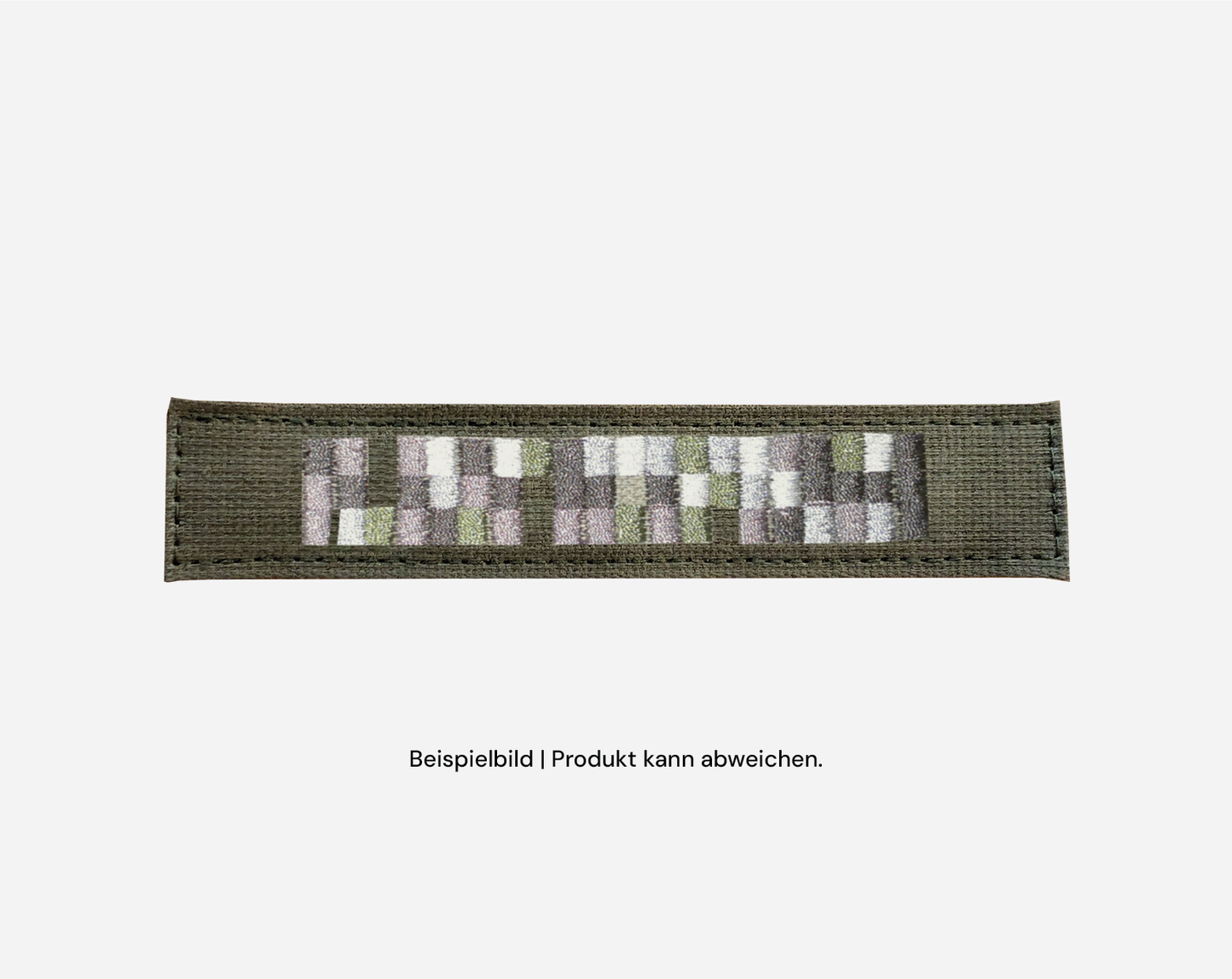 Namensstreifen "gepixelt" - oliv - 3er Satz