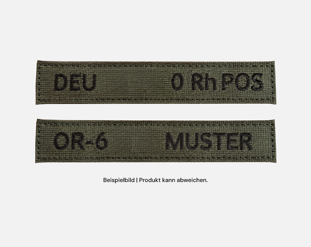 Namensstreifen - oliv - ABC Truppe - Paar