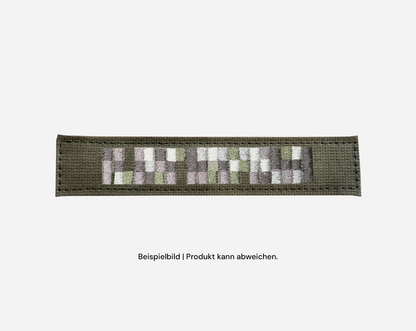 Namensstreifen "gepixelt" - oliv - 3er Satz